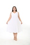 Women's Woven Whiscone Large Size Dress - 4