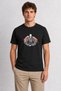 Men's Minimalist Ronin and Zen Design T-Shirt Print - Black