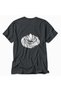 Men's India Lotus Minimal Design Back Print - Smoked - 4