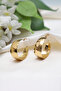 Cutout Gold Hoop Earrings - 4