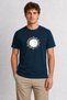 Men's Tattoo Art Coffee Bean Anchor - Navy Blue