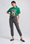 Women's Anthracite Summer Sweatpants with Elastic Waist and Legs