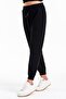 Women's Black Elastic Waist Sweatpants