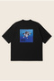 Nirvana Cat Printed Oversize Boxy Cut Unisex 100% Cotton Tshirt |   Streetwear