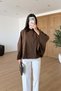 Brown Velvet Collar Lined Cape Trench Coat - 20288 - 2