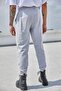 Men's Gray Slim Fit Sweatpants - 8