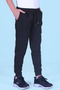 2-Piece Plain Boy Black-Navy Double Pocket Sweatpants - 2