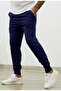 Men's Navy Blue Slim Fit Jogger Sweatpants - 2