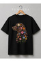 Tunalya Premium Printed Unisex Cotton T-Shirt with Cat and Dog Animal-Friendly Design