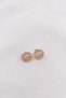 Zircon Stone Gold Color Stainless Steel Women's Earrings