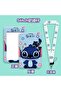 Cute Kuala Stitchhh Patterned Blue Neck Strap Lanyard Card Holder Id and Staff Card Holder for School Workplace