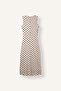 Crew Neck Polka Dot Gathered Tulle Sleeveless Midi Dress I6281Ax26Au - 7