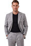 Men's Gray Safari Jacket Slim Fit 2-Piece Suit – Pleated Double-Legged Trousers 2600723 - 2