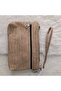 Genuine Lambskin Patterned Design Clutch Handbag with Removable Strap 20X13 cm - 3