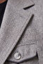 Men's Gray Safari Jacket Slim Fit 2-Piece Suit – Pleated Double-Legged Trousers 2600723 - 5