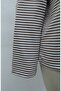 Crew Neck Striped Viscose Sweatshirt - Light Brown - 7