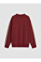 Vizyon New Season Burgundy Crew Neck Printed Men's Sweatshirt - 8
