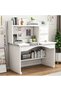 Home Office Desk with Storage Shelf, Wood Computer Desk, Modern Simple Workstation, Study Writing Table, Gaming Table for Home and Office (100 * 48 * 120cm(White)) - 3