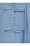 Loose Ayrobin Suit with Stone Buttons on the Front and Wide Sleeves - Baby Blue - 7