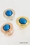 Zngzrmll Oval Turquoise Gemstone (62207) Ring Yellow - 2