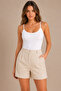 Women's Thin Strap U-Neck 95% Cotton Stretchy Bodysuit White - 3