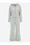 Hooded Zippered Cardigan and Spanish-Cut Sweatpants Set - 5