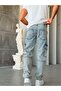 Cargo Pocket Washable Baggy Jeans-W - 5