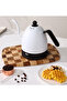800ml Electric Kettle,Fast Boiling Hot Water Electric Kettle, Automatic Temperature Control,1000W Rapid Heating,Stainless Steel Electric Kettle with Triple Thermostat and Heat Resistant Handle (White) - 2