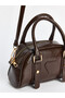 Leather look women's shoulder bag - 4