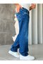 Embroidery Detailed Baggy Jeans-W - 7