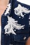 Women's Designer Denim Vest with Pech Lace Embroidery Detail, Blue Oversize Bomber Vest - 3