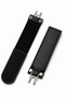 Metal Hook Buckle-Free Elastic Waist Belt Set of 2 Black