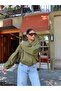 Double-Breasted Collar Short Bomber Jacket - 4