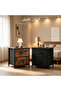 Rustic Nightstand with 2 Fabric Drawers, Metal Frame Bedside Storage Cabinet, End Side Table for Bedroom - 8