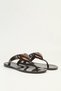 Women's Brown Jelly Flip Flops with Heart Detail and Brown Buckle Summer Slippers - 3
