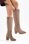 Hanna Daily Women's Zippered Thai Fur Heeled Boots - 5