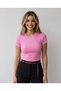 Women's Crew Neck Short Sleeve Blouse T-Shirt - 4