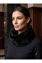 Women's Black Plush Neck Collar Byn07 - 2
