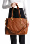 Daria Brown Gold Women's Shoulder and Shoulder Bag with Soft Leather Accessories - 3