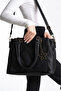 Women's Brown Shoulder and Arm Bag with Soft Leather Accessories - 4
