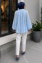 Floral Detailed Balloon Sleeve Tunic Tsd260264 Blue - 6