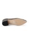 Women's Evening Dress Shoes Pointed Toe Transparent Mesh Stoned Short Thick Block Heel Wedding Henna Graduation L047.5 - 4