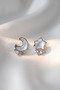 Y2K Earrings High Quality Zircon Plated Moon and Star Design Dangle Earrings