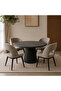 Minay Marble Dining Table 4 Seater - Black - 7