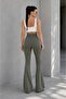 Women's Crepe High Waist Spanish Flare Pants - 7