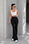 Women's Crepe High Waist Spanish Flare Pants - 3