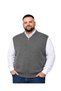 Men's Large Size Smoked Hattush Pocket Zipper Vest 5Xl-6Xl-7Xl-8Xl