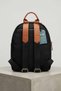 Basics Women's Black Backpack with Brown Detail Daily Zipper Bag 33X30X12 cm Lmr2026 - 2