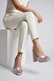Shoe Basket 5332 Women's Blunt Toe 10 cm Thick Heel Platform Shoes - 2