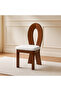 Rolls Dining Chair - White and Brown